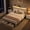 Beige, variant on Einfach Queen Bed Frame with 2 Storage Drawers, RGB LED Light & Charging Station, Upholstered Wingback Storage Headboard, Linen Fabric, Beige