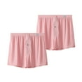thumbnail image 2 of Wancir Men's Ice Silk Boxer Shorts Solid Color Loose Fit with Button Fly & Breathable Fabric, 2 of 5