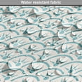 thumbnail image 5 of Japanese Dog Crate Cover, Ocean Illustration Curvy Rippled Aqua Bubbly Sun and Rays, Easy to Use Pet Kennel Cover for Medium Large Dogs, 35" x 23" x 27", Sky Blue White, by Ambesonne, 5 of 6