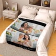 thumbnail image 5 of Personalized Collage Throw Blanket with Photo Text, Customized Picture Collage Throw Blanket for Birthday Customized Picture Bed Blanket for Boyfriend Girlfriend Anniversary Blankets, 5 of 5