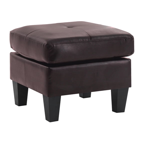 Glory Furniture Newbury G464-O Ottoman DARK BROWN Faux Leather