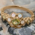 thumbnail image 5 of LBG British Made 9k Rose Gold Womens Ring Natural Peridot & Opal Anniversary Ring - 33 size options - Size 7.5, 5 of 7