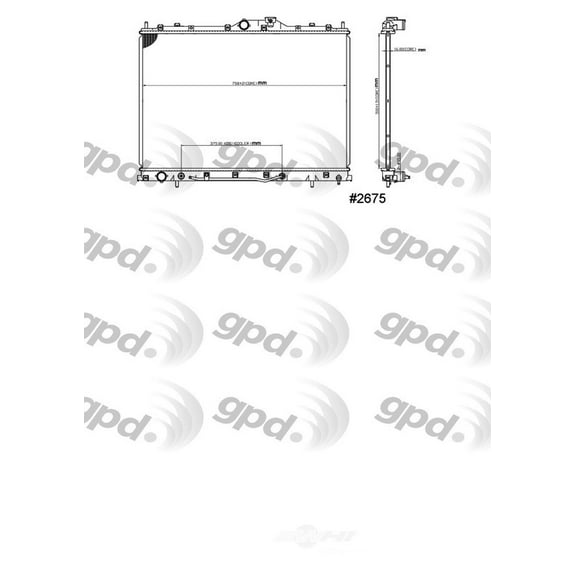 Global Parts Distributors 2675C Radiator Fits select: 2004-2007,2010-2011 MITSUBISHI ENDEAVOR
