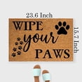 thumbnail image 3 of Funny Coir Doormat - Wipe Your Paws Front Door Mat - Entryway & Outdoor Mat - Heavy Duty Welcome Mat - Natural Coconut Brown - House Warming Gift - Outdoor Decor - 23.7x15.7 inch$$Garden & Patio, 3 of 6
