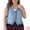Light Blue, variant on DARING DIVA Women's Plus Size Button Down Waistcoat Denim Vest 4X Light Blue