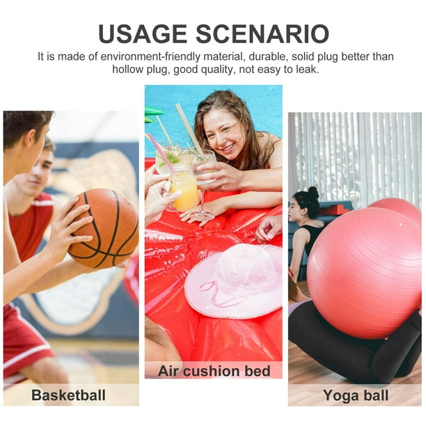 Lot De Bouchons D'air Pour Ballon De Gym, Avec Extracteurs, Petit Outil De Fitness, Léger, Facile à Transporter, Pour Ballons Et Swiss Balls