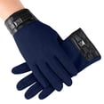 thumbnail image 2 of LIZUOJUN Under $3 Touchscreen Gloves Thermal Gloves Winter Gloves Unisex Velvet Lined Windproof Anti-Slip Soft Stretchy Thin Warm Cold Weather Daily Essential Blue,One Size, 2 of 4