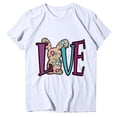 thumbnail image 3 of EGNMCR Easter T-Shirts à Imprimé pour Femmes T-Shirts Graphiques pour Femmes T-Shirts pour Femmes T-shirt Décontracté Ample à Col Rond à Manches Courtes Blouse à Imprimé de Lettres T-shirt T-Shirts pour Femmes, 3 of 4