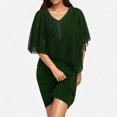 thumbnail image 4 of Robe Maxi pour Femmes Grande Taille Mode Été Unie à Manches Courtes V Robes Portefeuille d'Été Col Décontracté Longue Robe, 4 of 4