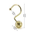 thumbnail image 5 of WSBArt 12pcs Gold Metal Shower Curtain Hooks, Rust Proof Shower Rings for Shower Curtain Liner, Hollow Ball Shower Hooks for Curtain Accessories and Bathroom Shower Rod, 5 of 6