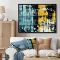 thumbnail image 2 of Designart "Urban Odyssey in Collages II" Extra Large Abstract Framed Wall Art - Transitional Yellow Abstract Collages Entryway Framed Wall Art Print, 2 of 7