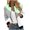 Green 2, variant on Bomber Jackets for Women Zip up Long Sleeve Fall Casual Coats Fashion Color Block Outwear with Pockets