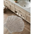 thumbnail image 2 of Better Trends Seashell Bath Rug, 100% Cotton Cute Beach Theme Bathroom Mat, Soft & Absorbent, Reversible, Washable Foot Mat, Beige Sea Decor for Kids & Home, 25" x 28" Marilyn Collection, 2 of 5
