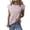 Pink, variant on Textured Waffle-Knit Essential 2024 Spring Drop-Shoulder Tee Cotton, Minimalist Wardrobe Staple for Runs, Beige Spring And Summer Women's Fashionable Round Neck Solid Color Loose Short Sleeved