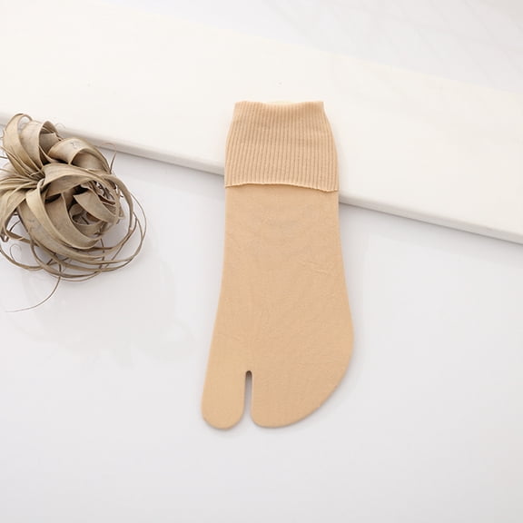 Raindrops 5 Pairs Slider Socks for Women Toe Cover Socks Velvet Thin Style Black