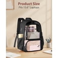 thumbnail image 2 of Mochila KIMNERPU transparente de PVC con correas reforzadas y gran capacidad, 2 of 7