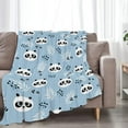 thumbnail image 3 of Panda Blanket for Women Girls Soft Cozy Panda Animal Stuff Decor Throw Blanket Plush Warm Panda Fleece Flannel Gifts Blankets for Adults Kids 50"x40", 3 of 6