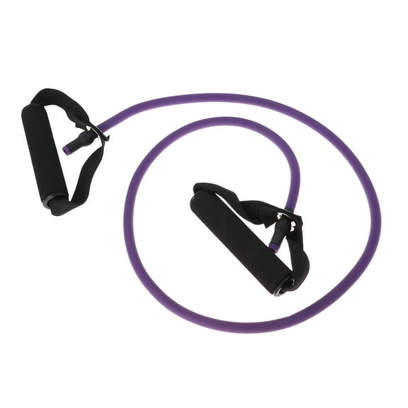 Resistance Bands with Handle Stretch Exercises Sports Training Portable Equipment Women Purple