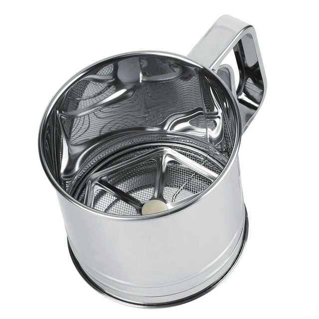 Ymiko Flour Sifter,Baking Tool,Stainless Steel Handheld Manual Flour Sifter Sieve Strainer Kitchen Baking Tool