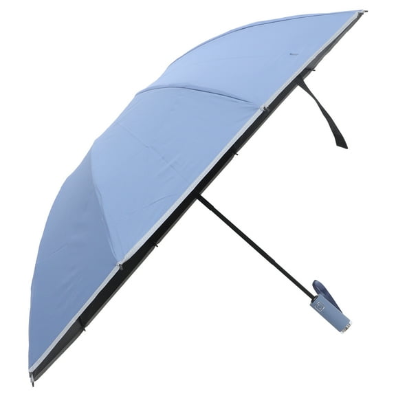 HONMEET 1Pack Umbrella for Car Blue with Cloth Rubber Fiber Material for Sun and Rain Protection While Driving