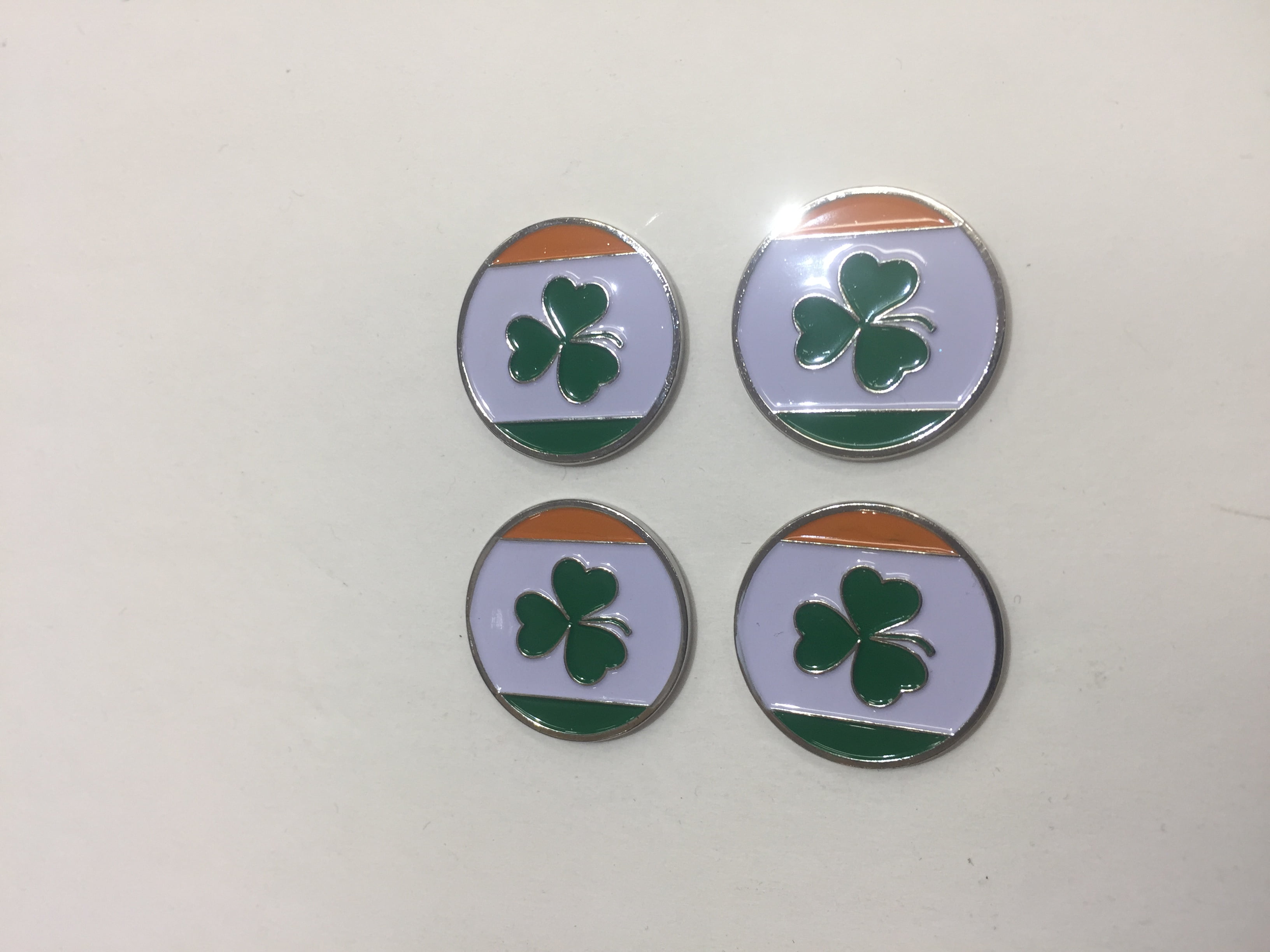 Ireland Flag Golf Ball Markers by EverGolf 4 pack
