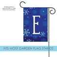 thumbnail image 5 of Toland Home Garden Winter Snowflakes Monogram E Personalized Winter Flag Double Sided 12x18 Inch, 5 of 5