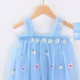 thumbnail image 4 of JDQJBZ Robe Sans Manches pour Filles, Tutu en Tulle Brodé Floral, Tenue de Fête pour 1-7 Ans, 4 of 5