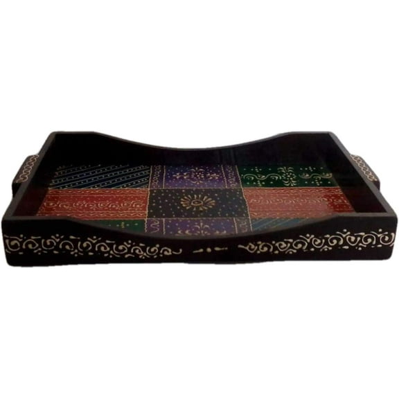 India Meets India Handicraft Wooden Serving Tray Serving Platter, Best Gifting, Made By Awarded Indian Artisan