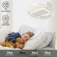 thumbnail image 5 of Mintazer 20-Inch Modern Leafless Ceiling Fan with Remote Control, Removable & Washable Blades, Reversible Motor,White, 5 of 7