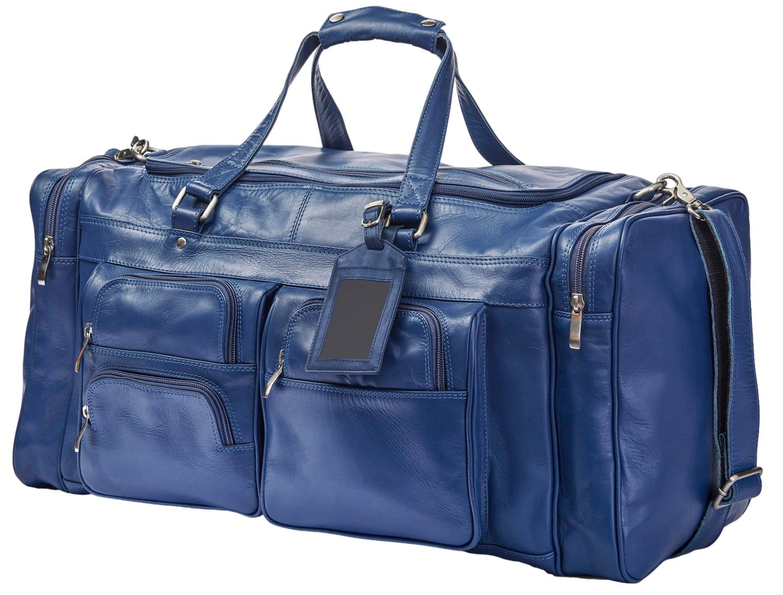 Viosi Malibu 22 Inch Full Grain Leather Duffel Travel Bag Sports Gym