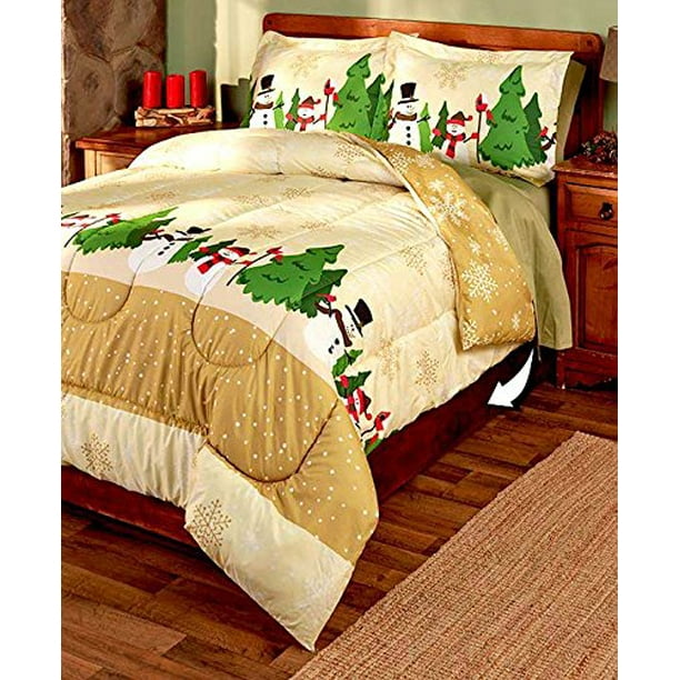 3-Pc. Reversible Full/Queen Christmas Comforter Set - Walmart.com ...