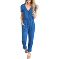 thumbnail image 1 of Mono PRETTYGARDEN Casual con Escote en V Azul M, 1 of 7
