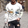 thumbnail image 1 of Styesk Chemises pour Hommes Col Rond Manches Longues Décontracté T-Shirt Imprimé Dégradé, 1 of 1