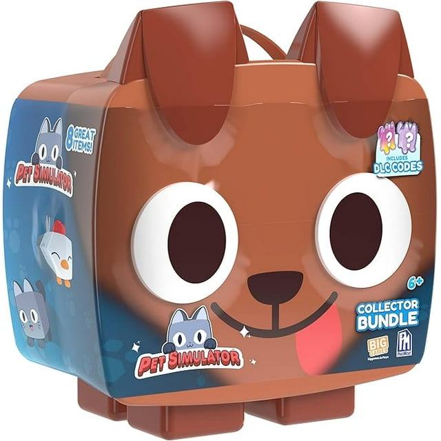 Pet Simulator - Chien brun mystérieux - Ensemble collector 8 articles, série 2 avec DLC.