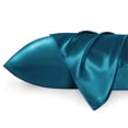 thumbnail image 1 of Juego de 2 fundas de almohada satinadas estándar, color verde azulado, 50 x 66 cm, 1 of 6