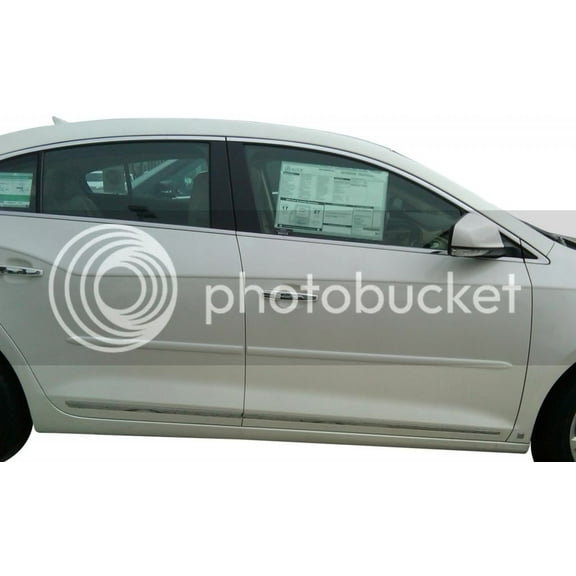 Buick Lacrosse Body Side Moldings Painted in the Factory Paint Code of Your Choice 403P