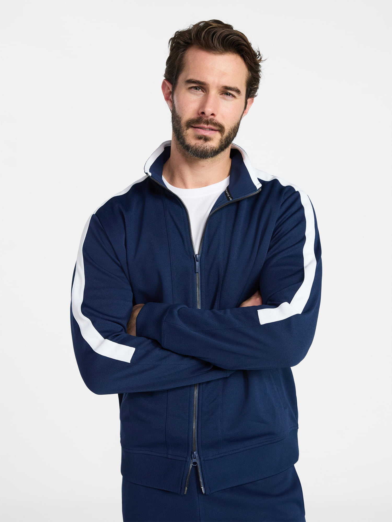 Athletic Works Men's and Big Men's Tricot Track Jacket, Sizes S-3XLT