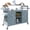 Grey Blue, variant on Auralane 50.25" W Outdoor Grill Cart with Stainless Steel Tabletop, Storage Cabinet for Bbq, Bar Patio Kitchen Island with Ample Storage and Lockable Wheels