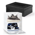 thumbnail image 2 of BOGO Shoe BOX Luxury Set of 2 Clear Plastic Shoe Box Sneaker Crates Storage Container Magnetic Side Drop Door, 2 of 8