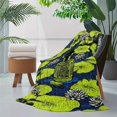 thumbnail image 5 of 1pc Vintage Medicine Bottle & for Lotus Flower Print Blanket - Soft Polyester Flannel, All-Season Cozy Throw for Holidays, Halloween, Thanksgiving, Christmas - Multifunctional Decorative Gift Blanket, 5 of 8