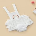 thumbnail image 2 of POINTERTECK Baby Summer Ruffle Romper  Sleeveless Elastic Waist Rainbow Embroidery Strap Bodysuit, 2 of 6