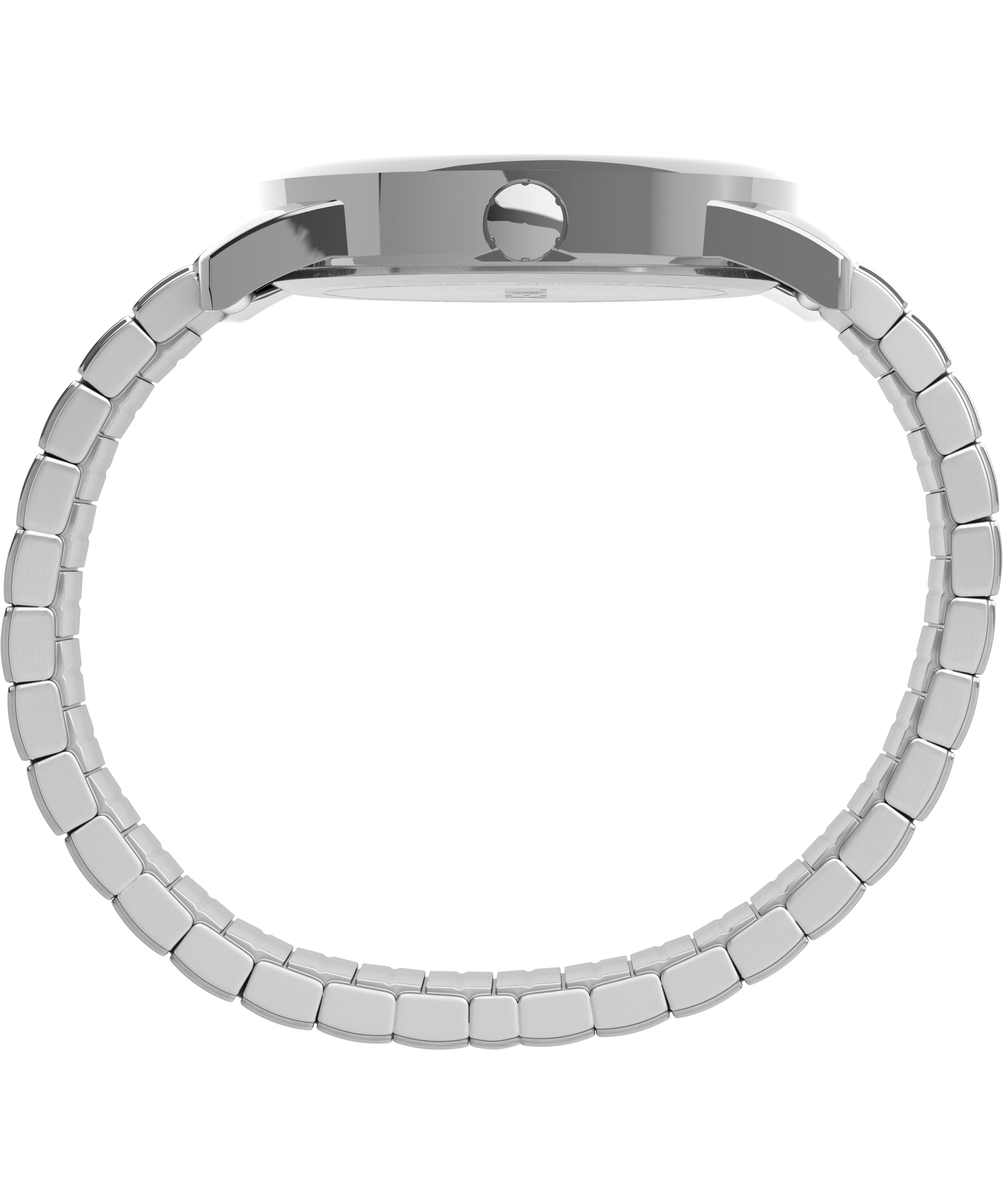 Timex Men's Easy Reader Date Silver/White 38mm Casual Watch, Tapered Expansion Band
