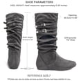 thumbnail image 3 of Ecetana Women's Slouchy Knee-High Boots with Flat Heel and Side Zipper, 3 of 7