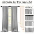 thumbnail image 3 of 100% Blackout Curtains 2 Panels Set, 52" Back Tab/Rod Pocket with Machine Washable Linen Textured Blackout Drape for Bedroom, Curtains,Grey, 3 of 7