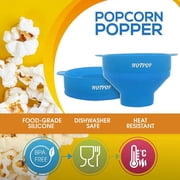 HotPop Microwave Popcorn Popper | Collapsible Silicone Popcorn Maker | BPA-Free | Color: Light Blue