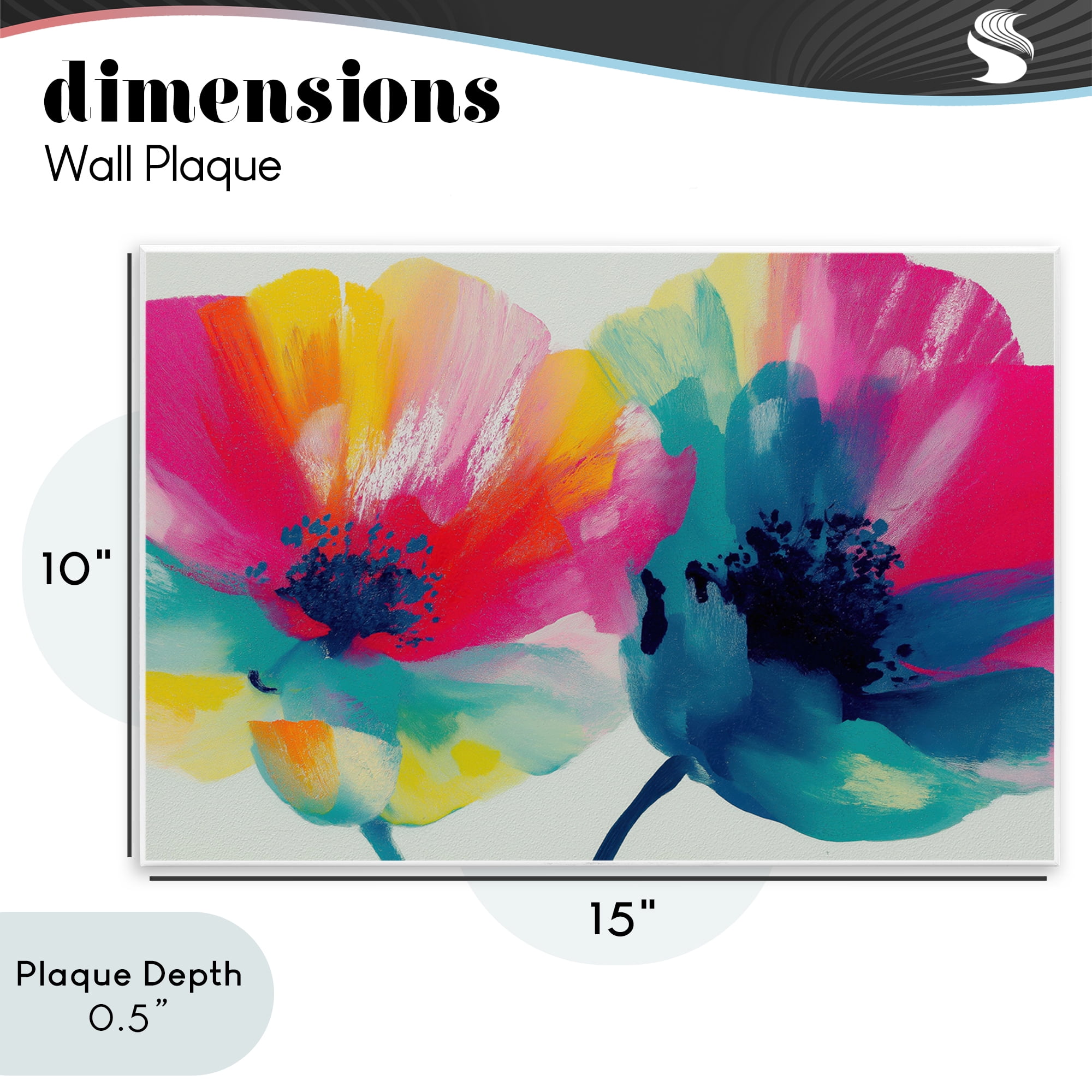 Stupell Industries Two Colorful Poppies Wall Plaque Art, design by Chromatic Storm Studio