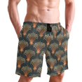 thumbnail image 6 of joogoo Men's Swim Trunks Bronze Seashells Beach Shorts with Pockets M, 6 of 6
