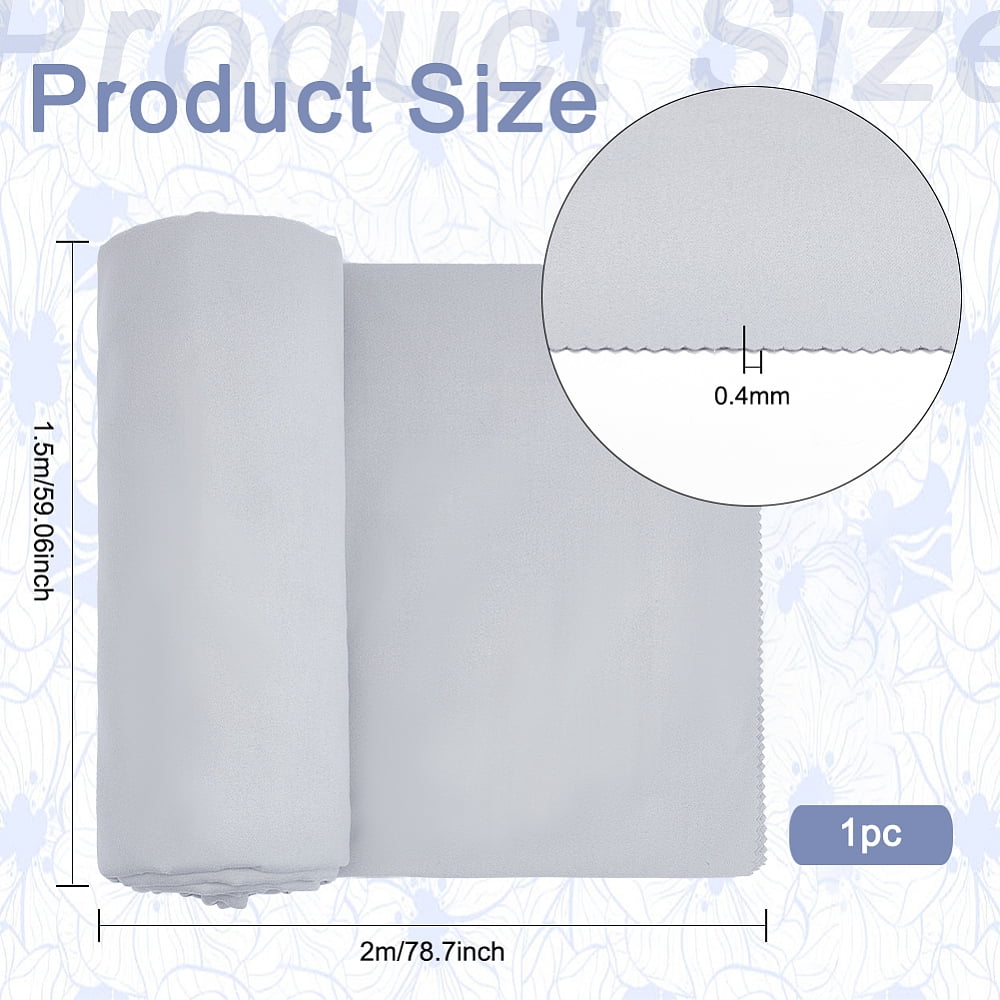 Velvet Silver Polishing Cloth Jewelry Cleaning Cloth Sterling Silver Anti-Cleaner Rectangle Light Grey 200x150x0.04cm