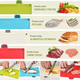 thumbnail image 2 of Tabla Para Picar Gruesas De Cocina De Color, 4 Piezas colores, 2 of 4