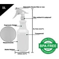 thumbnail image 2 of 32 oz Empty Plastic Spray Bottle for Cleaning Solutions Measurements 3 Pack, 2 of 6